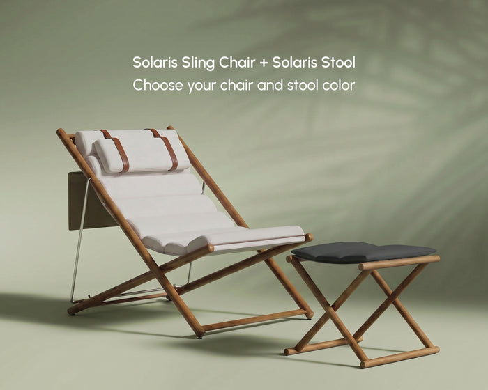 Solaris Sling Chair Full Set + Solaris Stool